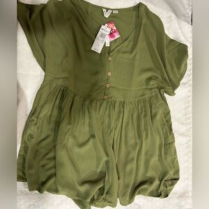 Roxy Olive Green Endless Journey Romper